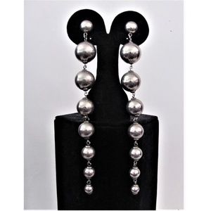 Long Disco pierced earrings 6 inch long